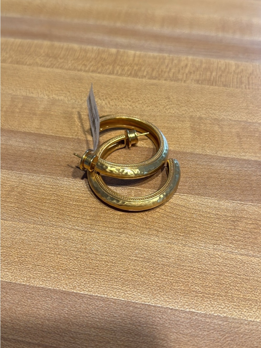 Julie Vos Gold Textured Mini Hoops